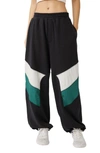 FP MOVEMENT FP MOVEMENT BY FREE PEOPLE HOT CHEVRON COLORBLOCK COTTON BLEND TRACK PANTS
