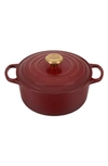 LE CREUSET SIGNATURE 5 1/2 QUART ROUND ENAMEL CAST IRON FRENCH/DUTCH OVEN