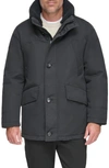 Andrew Marc Wittstock Waxed Insulated Jacket In Black