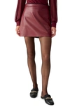 Sanctuary Faux Leather Miniskirt In Sugar Plum