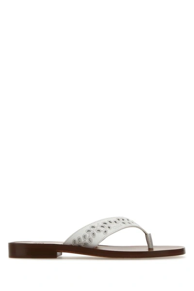 Chloé Chloe Slippers In White