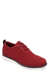 Vance Co. Men's Novak Wide Width Tru Comfort Foam Knit Lace-up Round Toe Dress Shoes In Red