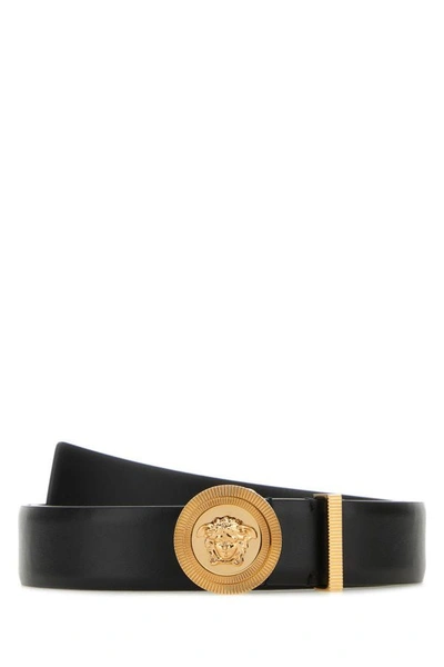 Versace Man Black Leather Belt