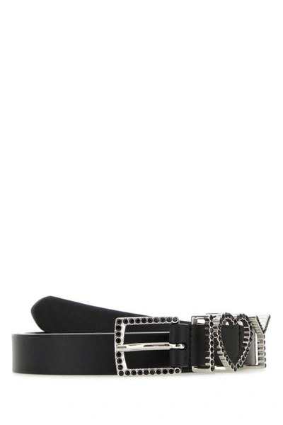 Y/project Y Project Woman Black Leather Belt