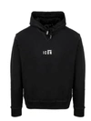 Dsquared2 Logo Printed Drawstring Hoodie In Black
