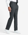 Reaction Kenneth Cole Premium Stretch Twill Slim Fit Flex Waistband Flat Front Dress Pant In Dk. Htr. Grey
