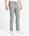 Reaction Kenneth Cole Stretch Solid Skinny Fit Flex Waistband Flat Front Dress Pant In Grey