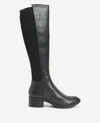 KENNETH COLE LEVON LEATHER & RIB KNIT KNEE BOOT