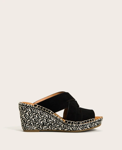 GENTLE SOULS CHARLI SUEDE WOVEN ESPADRILLE WEDGE