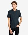 KENNETH COLE THE ZIP-UP KNIT POLO