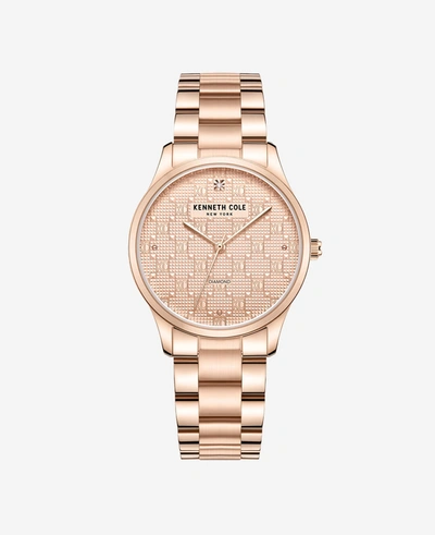 Kenneth Cole Classic Dress Watch With Stainless Steel Bracelet In Rose Gold