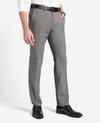 KENNETH COLE STRETCH MICRO CHECK MODERN-FIT TECHNI-COLE DRESS PANT