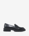 Kenneth Cole Women's Fatima Slip On Penny Loafer Flats In Black Leather