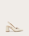 Gentle Souls Women's Dionne Pointed-toe Block-heel Slingback Pumps In Stone