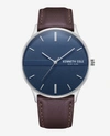 KENNETH COLE MODERN CLASSIC WATER RESISTANT LEATHER STRAP WATCH