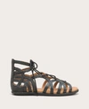 Gentle Souls Break My Heart Gladiator Sandal In Black Raffia