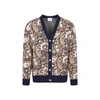 Drôle De Monsieur Paisley Cotton & Merino Wool Cardigan In Blue