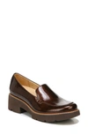 Naturalizer Cabaret Platform Loafer In Cinnamon Patent Synthetic