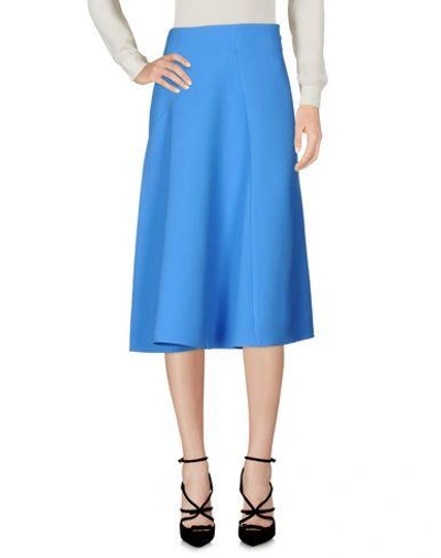 Marni 3/4 Length Skirt In Azure