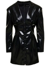 Del Core Patent Mini Dress In Black