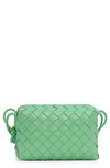 Bottega Veneta Mini Loop Leather Crossbody Bag In Siren/gold