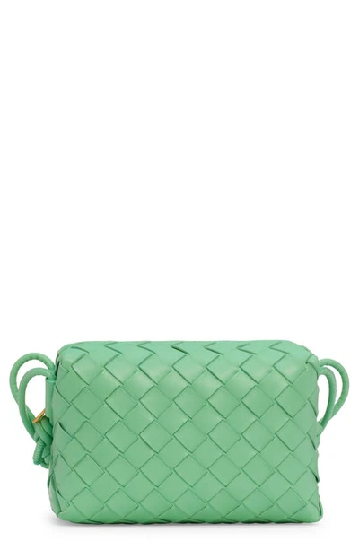 Bottega Veneta Mini Loop Leather Crossbody Bag In 3979 Siren-gold