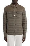 Moncler Fauscoum Padded Shirt Jacket In Green