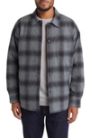 FRAME INSULATED PLAID COTTON SNAP-UP OVERSHIRT