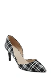 Bandolino Women's Grenow D'orsay Pumps Women's Shoes In Black/white Plaid