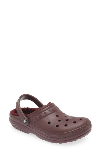Crocs Classic Lined Clog In Cherry Red