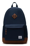 Herschel Supply Co Heritage Backpack In Navy/ Tan