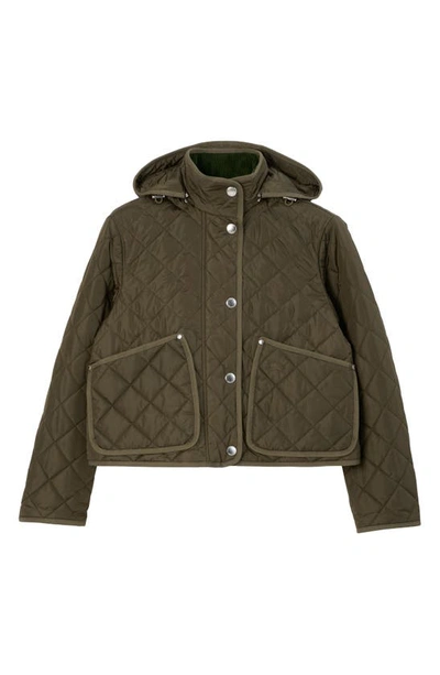 BURBERRY HUMBIE DIAMOND QUILTED NYLON HOODED JACKET