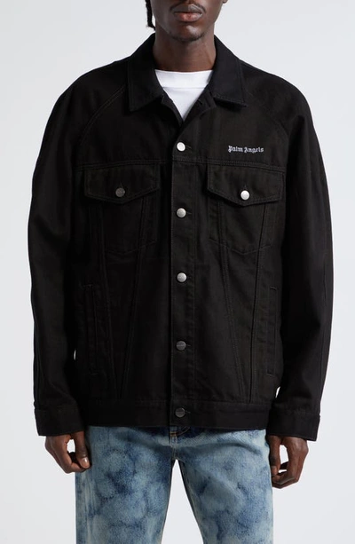 Palm Angels Virgin Wool Shirt In Black