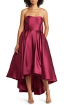 HUTCH ADALEIGH STRAPLESS HIGH-LOW GOWN