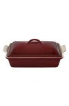 LE CREUSET LE CREUSET 4-QUART RECTANGULAR STONEWARE CASSEROLE WITH LID