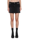 Stella Mccartney Falabella Denim Mini Skirt In Black