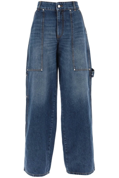 Stella Mccartney Dark Blue Vintage Cargo Denim Jeans
