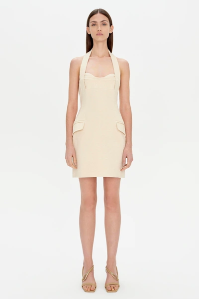 Jonathan Simkhai Magdalena Dress In Eggshell