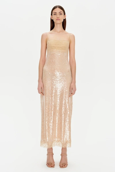 Jonathan Simkhai Valentina Dress In Ginger Root