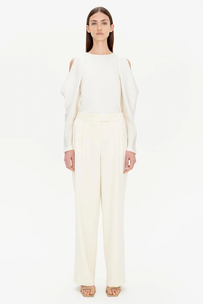 Jonathan Simkhai Novia Pant In Eggshell