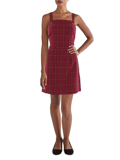 Kingston Grey Womens Adjustable Strap Fitted Mini Dress In Red