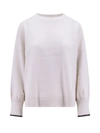 Brunello Cucinelli Cashmere Sweater Women In White