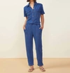 Monrow Indigo French Terry Jumpsuit In Multi
