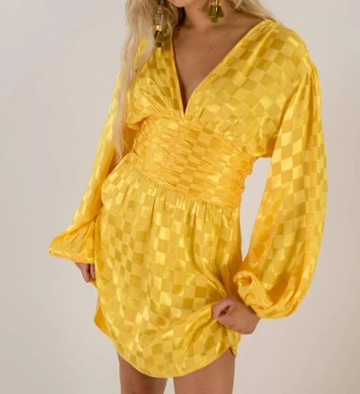 Jen's Pirate Booty Legacy Lapis Mini Dress In Gold Jacquard In Multi