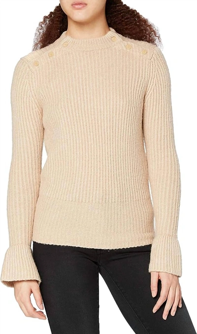 Scotch & Soda Cosy Pullover Knit Top In Natural In White