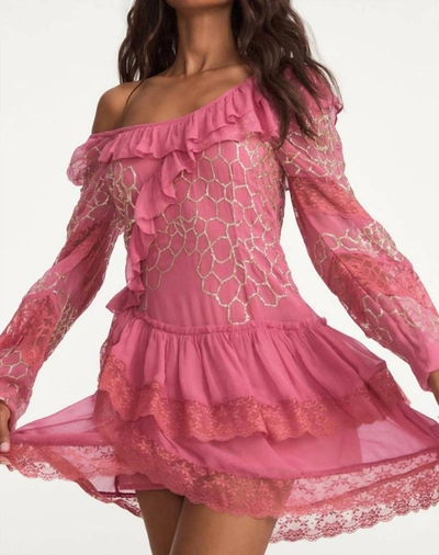 LOVESHACKFANCY ANGORA DRESS IN WILD ROSE