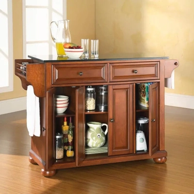 Crosley Furniture - Alexandria Solid Black Granite Top Kitchen Island