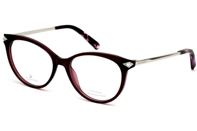 Swarovski Sk5312 069 Oval Eyeglasses 51 Mm In Red