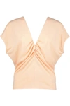 Bishop + Young Women's Ruched Deep V Tee In Spritz Tweed In Multi