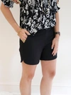 Jade Side-round Shorts In Black In Black